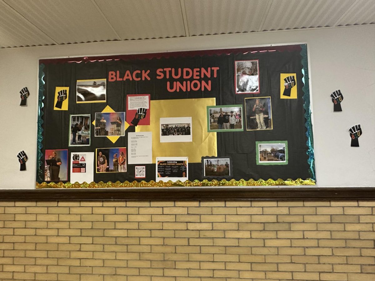 Black Student Union updates their bulletin board
